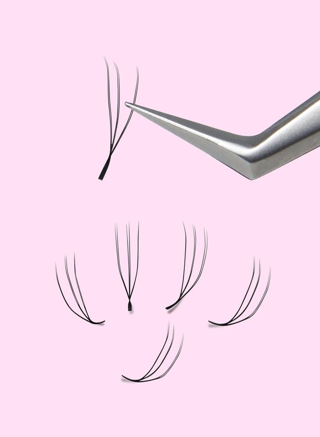 ANNAFRIS Double U Shape Premade Fan 6D Eyelash Extensions Volume Self Fanning WW Clover False Lashes Faux Mink Matte Black Cluster Lash Extensions(0.07 C,9-13mm Mix) - Image 4